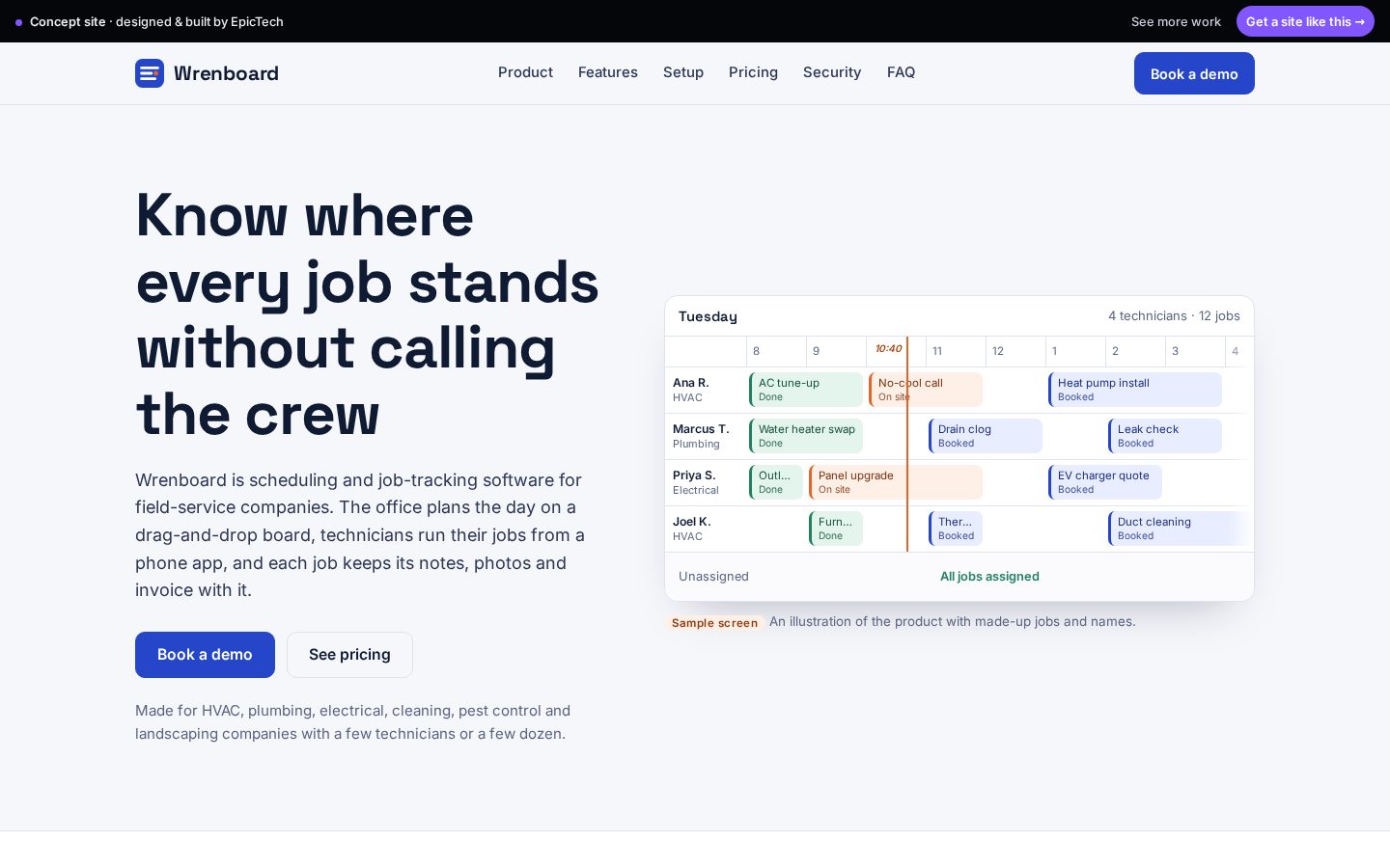 Wrenboard website (concept)